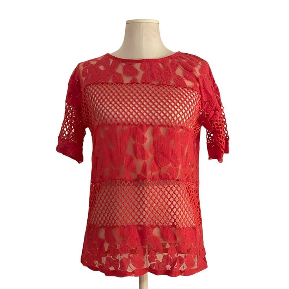 Shannon Ford New York Pink Lace Women's Top | Size L